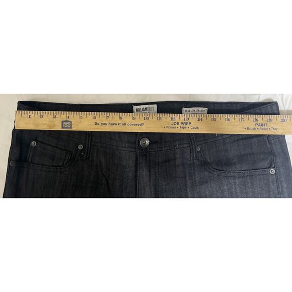 William Rast Slim Dean Straight Men’s Black Denim Jeans 40x30 - Picture 3 of 6